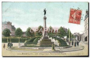 Old Postcard Besancon Chaprais Flora Fountain