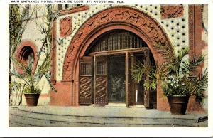 Florida St Augustine Hotel Ponce De Leon Main Entrance