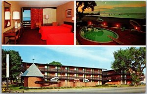 The Governor Bradford Motor Inn Plymouth Rock Massachusetts Rooms Pool Postcard