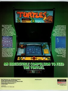 Turtles Arcade Flyer Original 1981 Video Game Retro 8.5 x 11 Maze Vintage