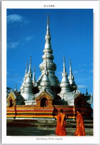 VINTAGE CHINA ILLUSTRATED MAXIMUM POSTCARD YUNNAN SCENE MANFEILONG WHITE PAGODA