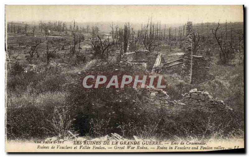 Postcard Ancient Ruins Of The Great War surroundings Craonnelle Ruin Vauclerc...