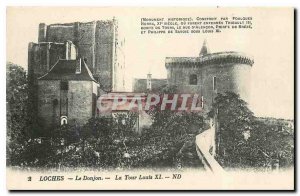 Old Postcard Loches Dungeon Tower Louis XI