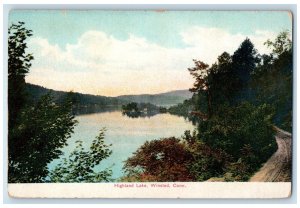 c1910 River Mountain Scene Highland Lake Winsted Connecticut CT Postcard 