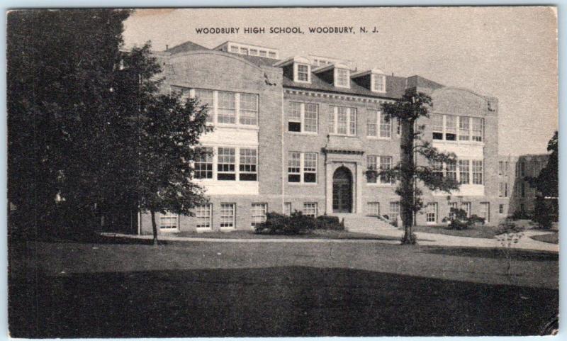 WOODBURY, New Jersey  NJ     WOODBURY HIGH SCHOOL    Postcard