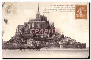 Old Postcard Mont St Michel Arrive d & # 39A Voitare of Genets