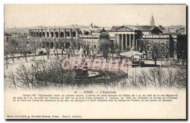 Postcard Old Nimes Esplanade