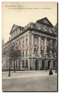 Old Postcard Franfurt A M Das neue Bank Gebaude der Deutschen und Effekten We...