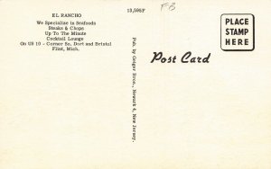 LP31 Flint  Michigan Postcard El Rancho Restaurant US 10