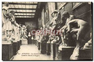 Old Postcard Angers Grand Galleries of David & # 39Angers