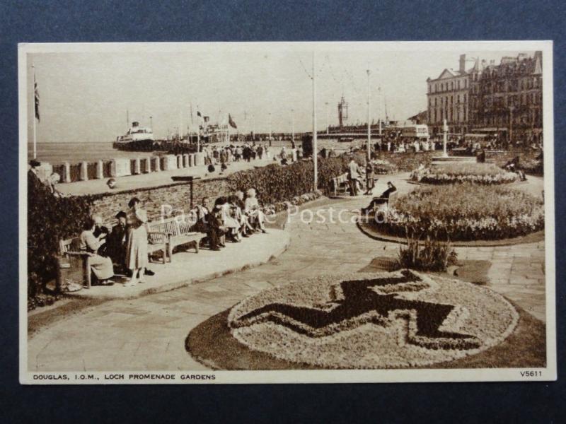 Isle of Man: Douglas, Loch Promenade Gardens - Old RP Postcard by Photochrom Co