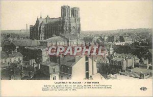 Postcard Old Cathedral of Reims Notre Dame Rebuilt a first time in the ninth ...