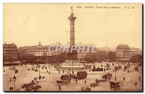 Paris Old Postcard Place de la Bastille