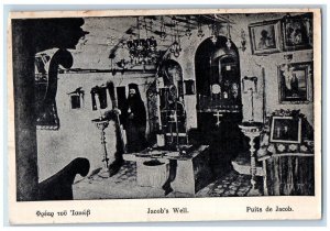 c1910's Jacob's Well Puits De Jacob Interior View Israel Antique Postcard