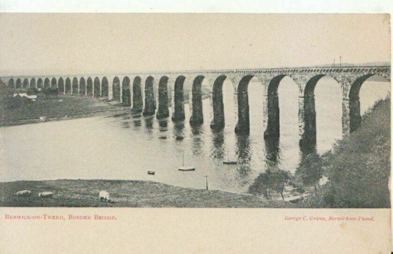 Northumberland Postcard - Border Bridge - Berwick-on-Tweed - Ref TZ10023