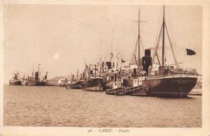 Ships Port Puerto Cadiz Spain postcard
