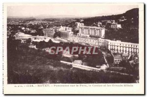 Old Postcard Royat Panorama on the casino park and major hotels