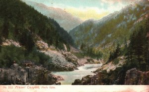 Vintage Postcard 1910 Fraser Canyon Hells Gate Water Adventure British Columbia