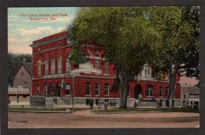 ME City Opera House WATERVILLE MAINE Postcard 1914 PC