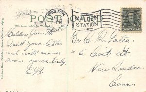 Malden Massachusetts 1911 Postcard YMCA Building Lunch Cafe