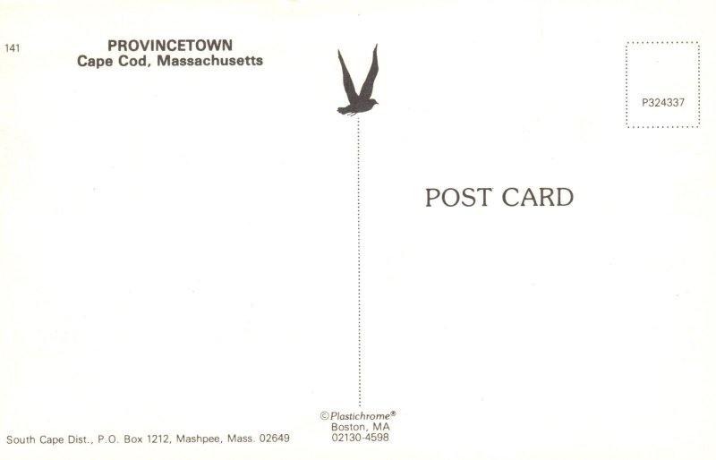 Vintage Postcard Famous Places Beach Tower Provincetown Cape Cod Massachusetts