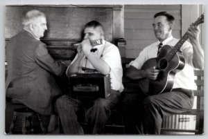 Musicians Harmonica Guitar Piano H C Thorbahn Lancaster PA J Fridy Postcard G44