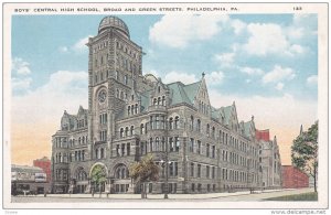 PHILADELPHIA, Pennsylvania, 1900-1910's; Boys' Central High School, Broad And...