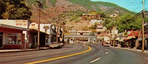 Business District Manitou Springs CO Vintage Standard View Postcard Old Cars 