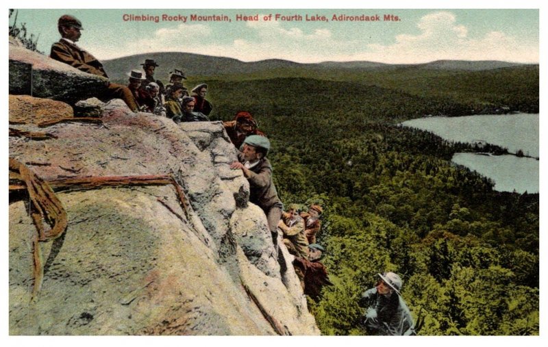 New York  Adirondack Mts. Climbing Rocky Mountain