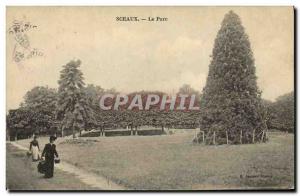 Old Postcard Chateau de Sceaux Park