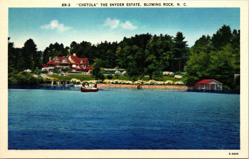 Chetola Snyder Estate Blowing Rock NC North Carolina Postcard VTG UNP Vintage 