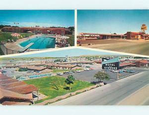 Unused 1950's OLD CARS & STEVENS MOTEL Carlsbad New Mexico NM s5660@