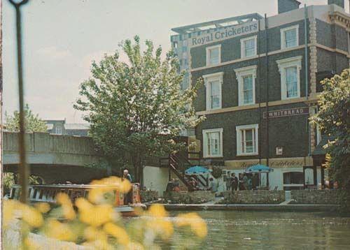 The Royal Cricketers Hertfordshire Canal Waterside Pub Postcard