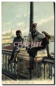 Old Postcard Algeria Algiers Types shiners Children