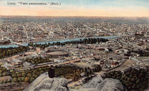 L331 Peru Lima Vista Panoramica vintage postcard