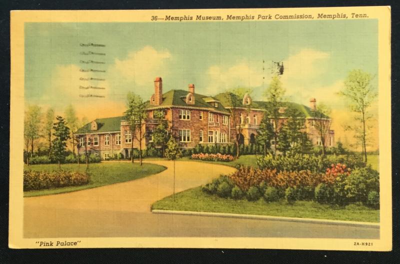 Postcard Used 36-Memphis Museum Pink Palace Memphis TN LB