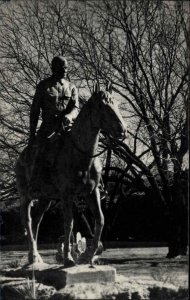 Fort Worth Texas TX Will Rogers Statue 1949 Centennial Real Photo Postcard