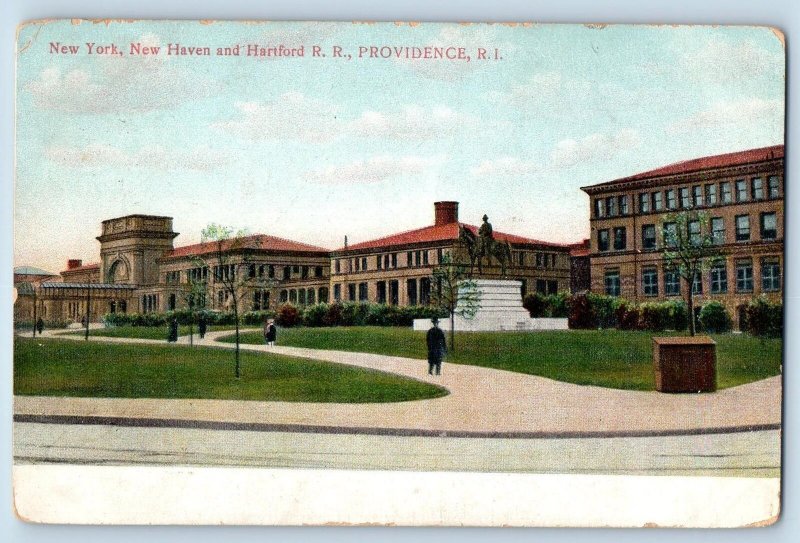 1908 New York New Haven & Hartford Rail Road Providence Rhode Island RI Postcard