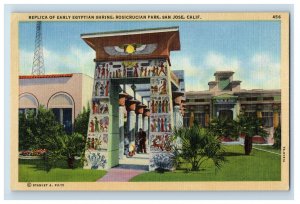 Vintage Replica Egyptian Shrine San Jose California. Postcard P222E