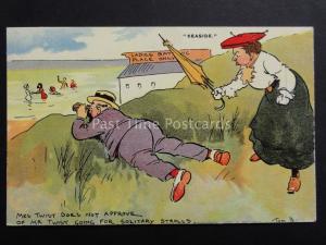 Tom Browne 2586: Peeping Tom Theme MRS TWIST DOES NOT APPROVE OF MR TWIST c1908