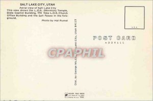 Modern Postcard Salt Lake City Utah Aerial view of Salt Lake City