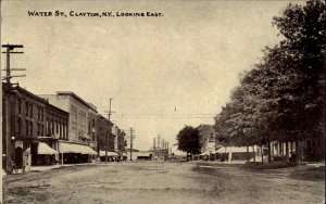 Clayton NY Water St. c1910 Postcard