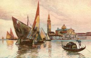 Italy - Venice, Island of San Giorgio Maggiore   *Artist Signed: A. Scrocchi