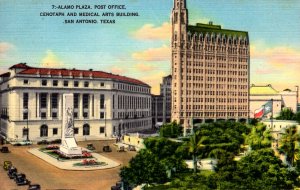 San Antonio, Texas - Alamo Plaza Buildings - in 1952