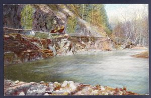 Vermont BRATTLEBORO Broad Brook - note old vintage car on wooden bridge DB