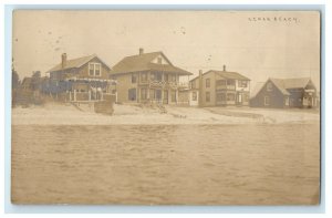 1908 View Of Cedar Beach Cottages Milford Connecticut CT RPPC Photo Postcard 