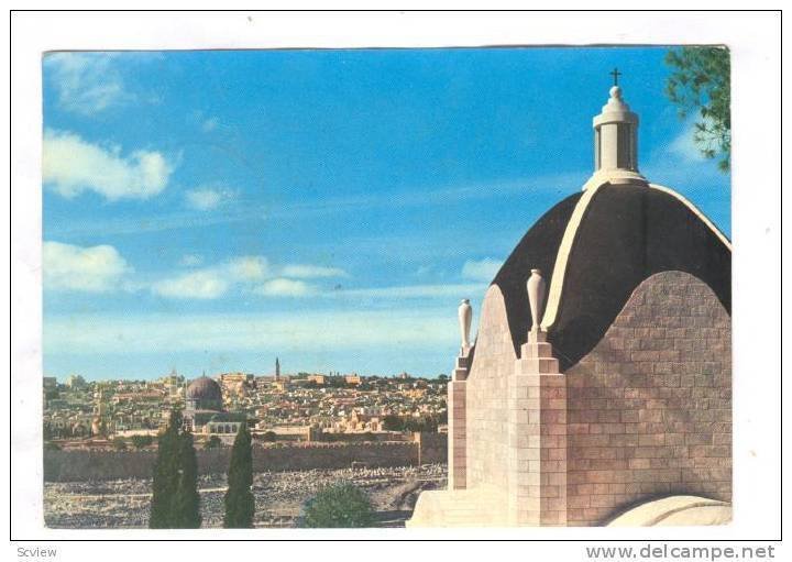 Bird's Eye View, Chapel of Dominus Flevit, Jerusalem,  Israel, PU-1981