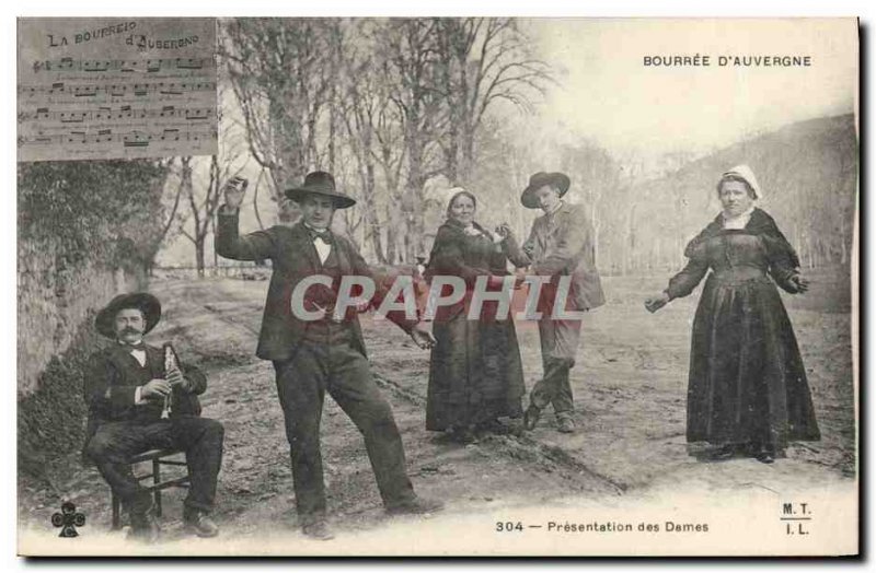 Old Postcard Folklore Auvergne The bourree Presentation ladies