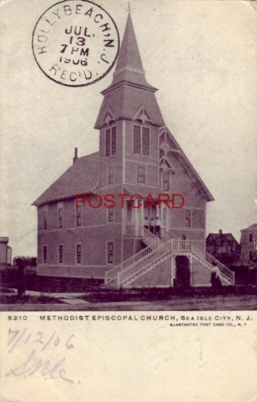 pre-1907 METHIDIST EPISCOPAL CHURCH, SEA ISLE CITY, N. J. 1906