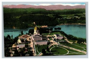 Vintage 1940's Postcard Aerial View State Capitol Building Olympia Washington